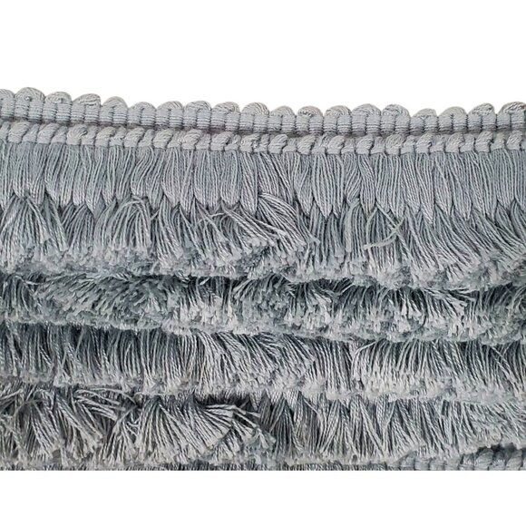 Samuel & Sons 5 Yards Printemps Brush Fringe Ice 2" Woven Tassel Finishing Trim - Picture 8 of 9